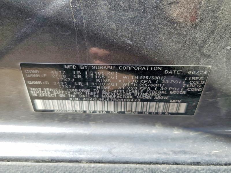 Aukcja sprzedaży 2024 Subaru Crosstrek, vin: 4S4GUHU67R3806473, numer aukcji: 65445066