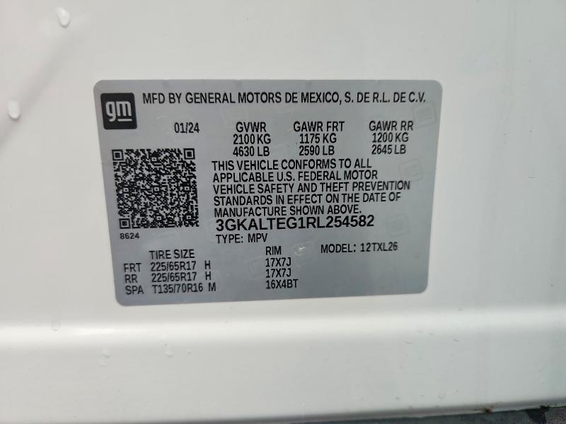 66178856 :رقم المزاد ، 3GKALTEG1RL254582 vin ، 2024 Gmc Terrain مزاد بيع