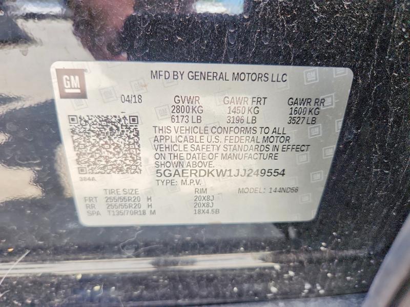 Продажа на аукционе авто 2018 Buick Enclave, vin: 5GAERDKW1JJ249554, номер лота: 63906726