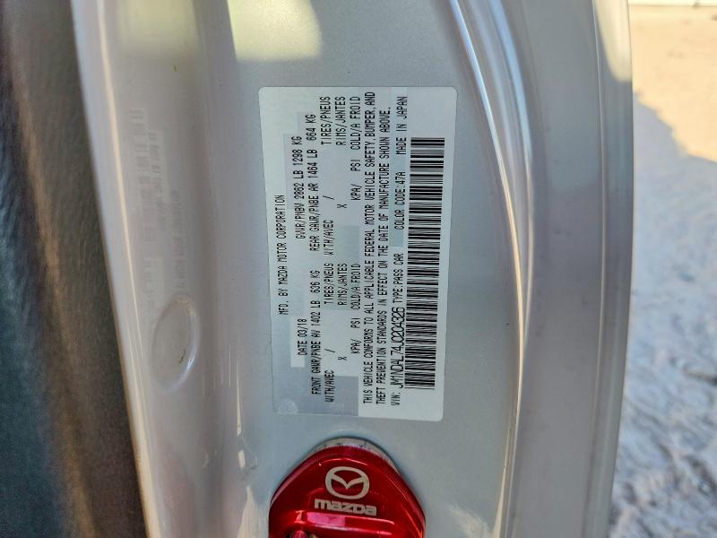 2018 Mazda Mx-5 Miata მანქანა იყიდება აუქციონზე, vin: JM1NDAL74J0204326, აუქციონის ნომერი: 66511266