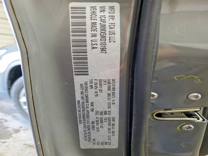 Продажа на аукционе авто 2021 Jeep Cherokee, vin: 1C4PJMMX5MD101947, номер лота: 66246036