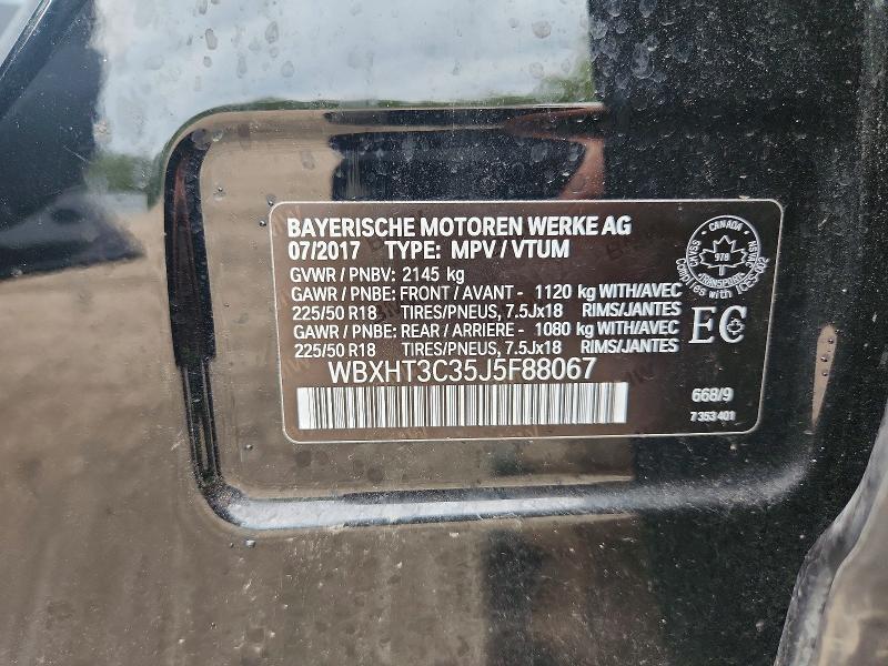 64393086 :رقم المزاد ، WBXHT3C35J5F88067 vin ، 2018 Bmw X1 مزاد بيع
