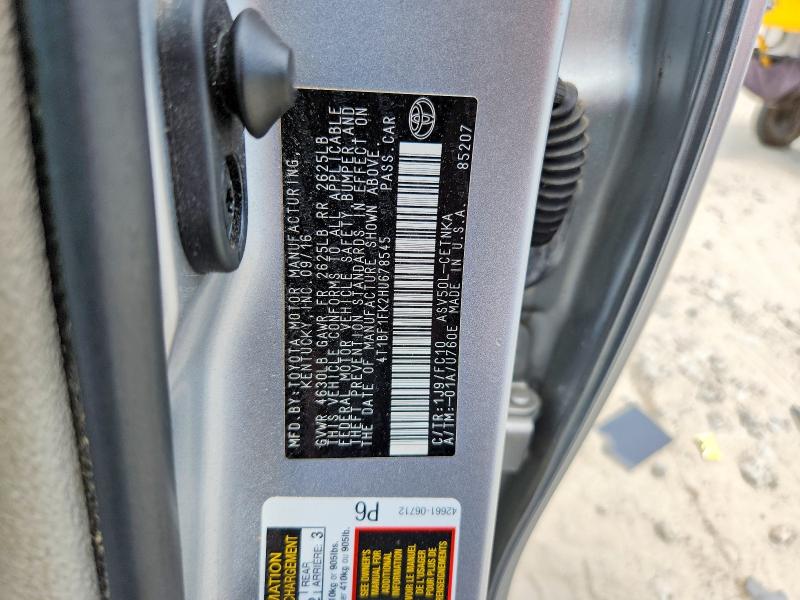 2017 Toyota Camry მანქანა იყიდება აუქციონზე, vin: 4T1BF1FK2HU678545, აუქციონის ნომერი: 63964876