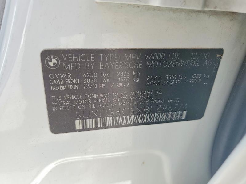 Aukcja sprzedaży 2011 Bmw X6, vin: 5UXFG8C5XBLZ96774, numer aukcji: 61765656