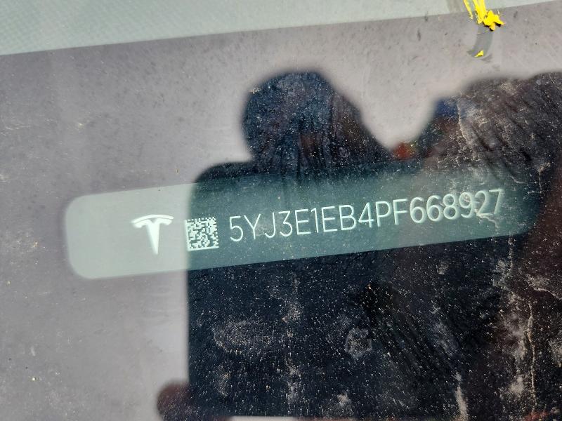 Aukcja sprzedaży 2023 Tesla Model 3, vin: 5YJ3E1EB4PF668927, numer aukcji: 64845506