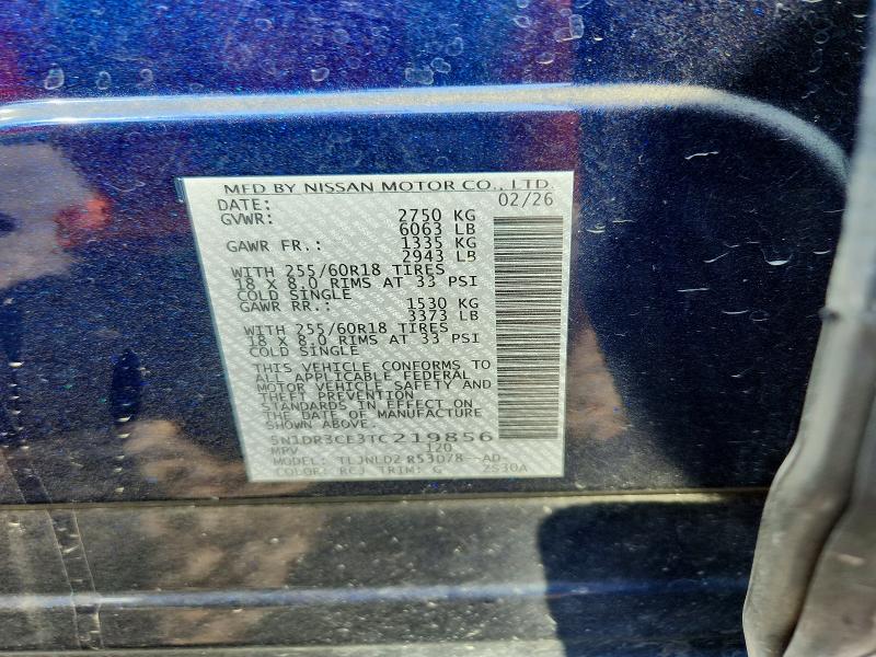 2026 Nissan Pathfinder მანქანა იყიდება აუქციონზე, vin: 5N1DR3CE3TC219856, აუქციონის ნომერი: 64338796