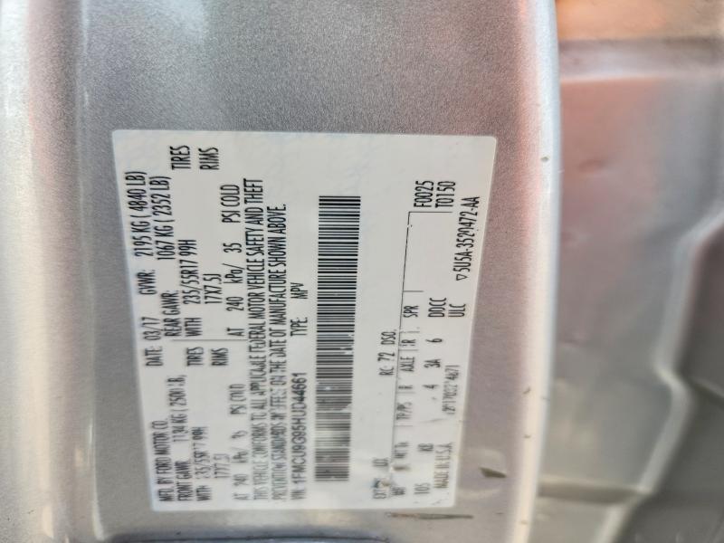 64139166 :رقم المزاد ، 1FMCU9G95HUD44661 vin ، 2017 Ford Escape مزاد بيع