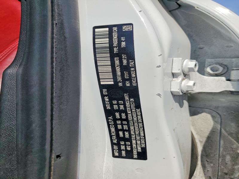 Aukcja sprzedaży 2019 Alfa Romeo Giulia, vin: ZARFAMAN0K7599670, numer aukcji: 66086666