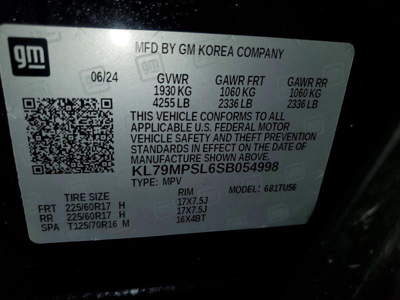 64160996 :رقم المزاد ، KL79MPSL6SB054998 vin ، 2025 Chevrolet Trailblazer مزاد بيع