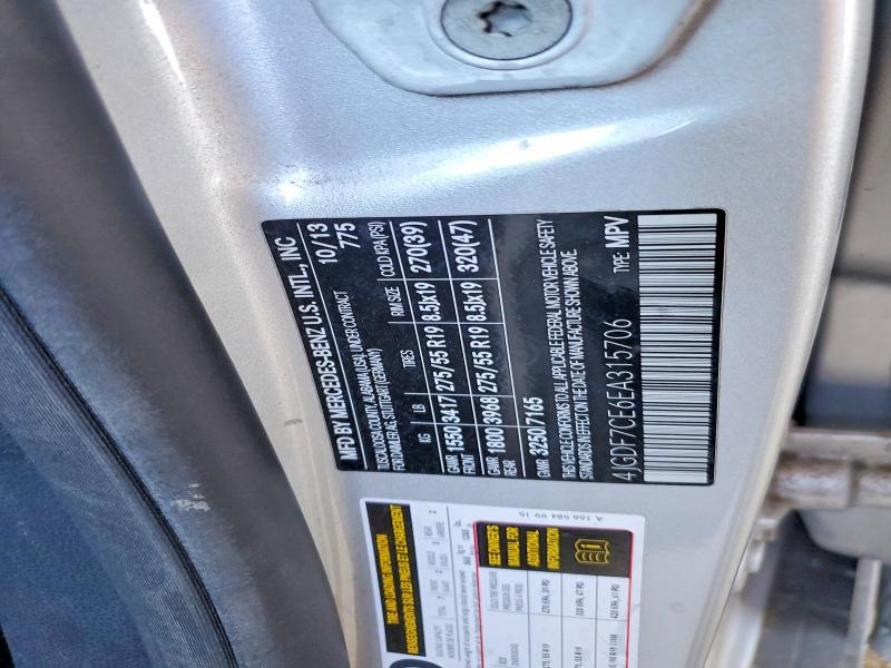 Продажа на аукционе авто 2014 Mercedes-benz Gl, vin: 4JGDF7CE6EA315706, номер лота: 64282096