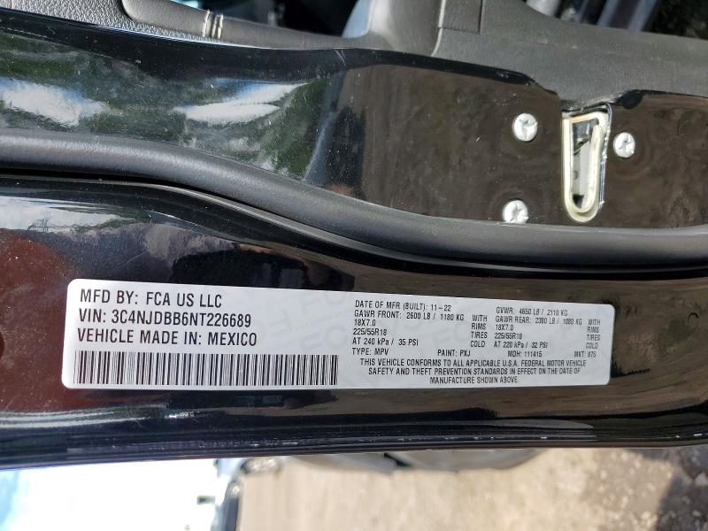 Продажа на аукционе авто 2022 Jeep Compass, vin: 3C4NJDBB6NT226689, номер лота: 63948196