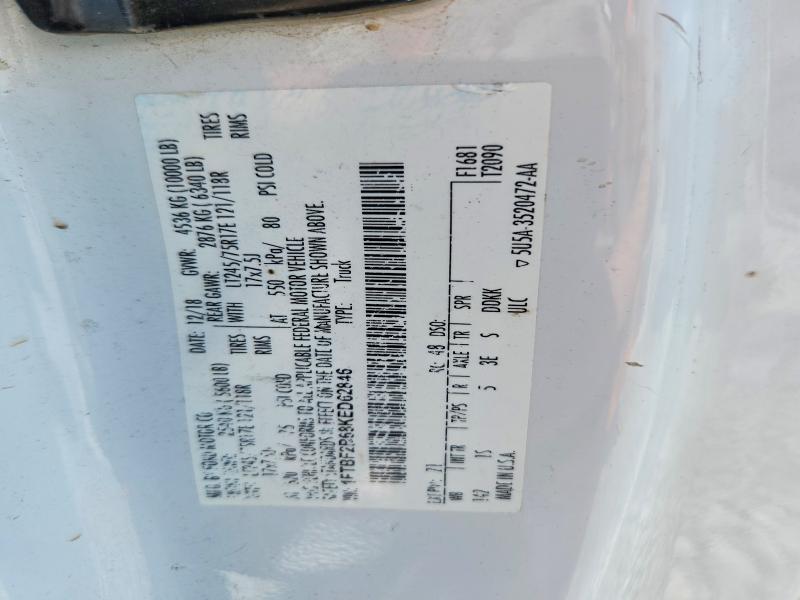 66239546 :رقم المزاد ، 1FTBF2B68KED62846 vin ، 2019 Ford F250 مزاد بيع