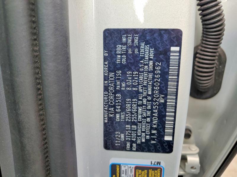 Aukcja sprzedaży 2024 Kia Ev9, vin: KNDAA5S20R6026962, numer aukcji: 65205326