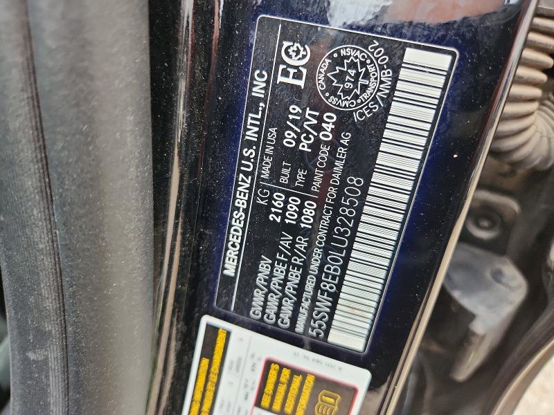 Aukcja sprzedaży 2020 Mercedes-benz C, vin: 55SWF8EB0LU328508, numer aukcji: 62472126