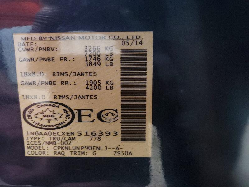 Продаж на аукціоні авто 2014 Nissan Titan, vin: 1N6AA0ECXEN516393, номер лоту: 65677876