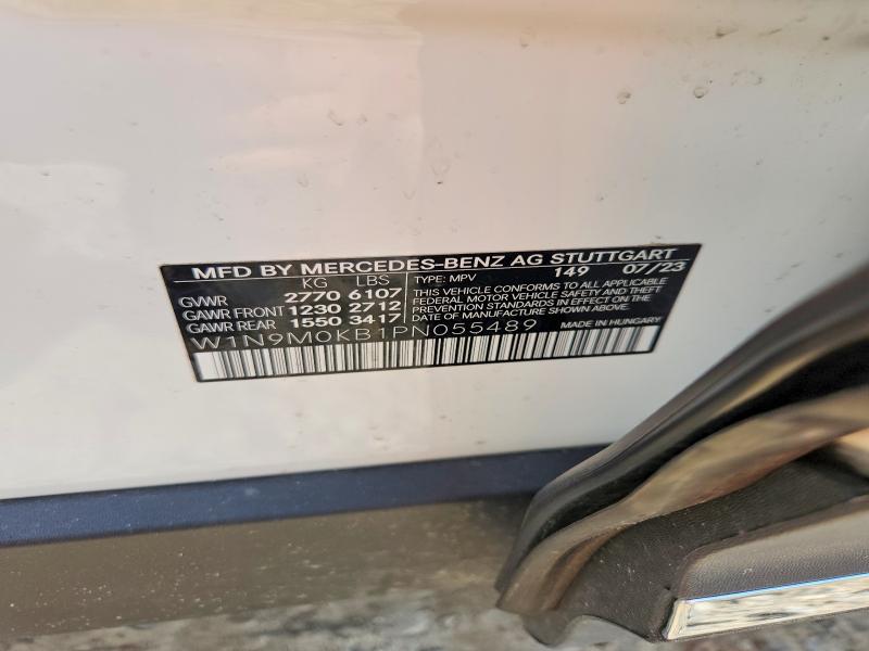 Продаж на аукціоні авто 2023 Mercedes-benz Eqb, vin: W1N9M0KB1PN055489, номер лоту: 63163086