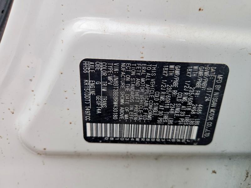 64325906 :رقم المزاد ، JN8BT3BB8RW430180 vin ، 2024 Nissan Rogue مزاد بيع