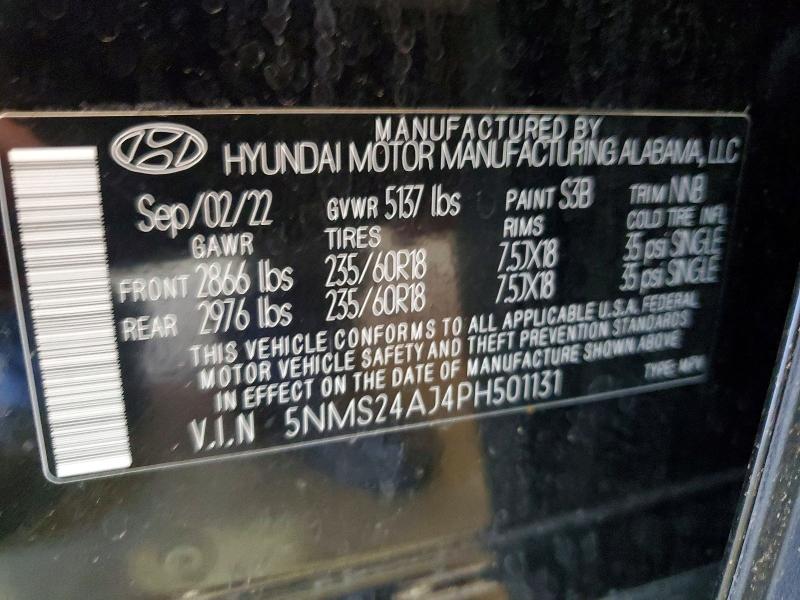 Продаж на аукціоні авто 2023 Hyundai Santa Fe, vin: 5NMS24AJ4PH501131, номер лоту: 64776156