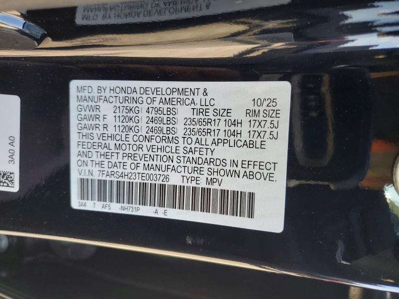 Продажа на аукционе авто 2026 Honda Cr-v, vin: 7FARS4H23TE003726, номер лота: 64652516