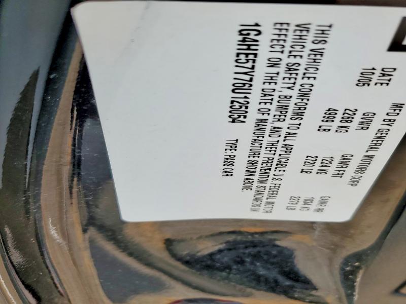 64282246 :رقم المزاد ، 1G4HE57Y76U125054 vin ، 2006 Buick Lucerne مزاد بيع