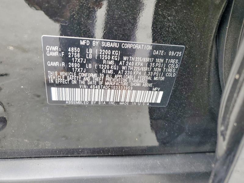 66624326 :رقم المزاد ، 4S4BTADC1S3333959 vin ، 2025 Subaru Outback مزاد بيع