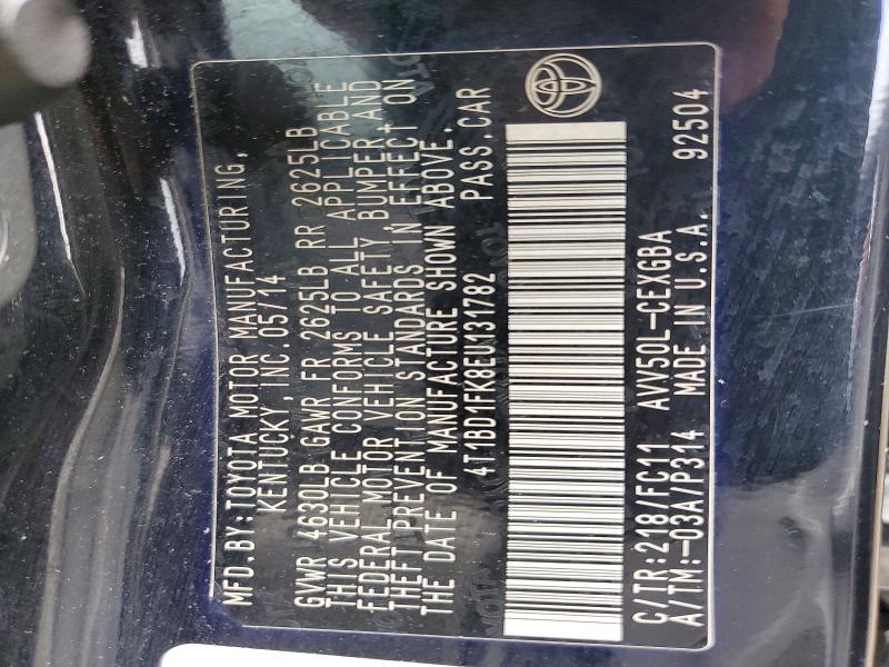 Продаж на аукціоні авто 2014 Toyota Camry Hybrid, vin: 4T1BD1FK8EU131782, номер лоту: 65667106