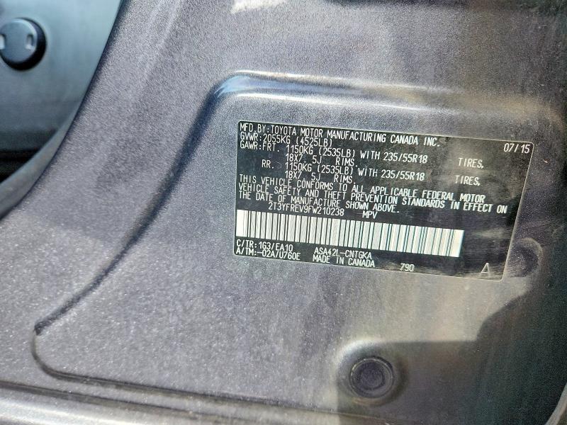 Продажа на аукционе авто 2015 Toyota Rav4, vin: 2T3YFREV9FW210238, номер лота: 63616946