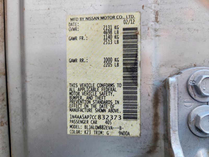Продаж на аукціоні авто 2012 Nissan Maxima, vin: 1N4AA5AP7CC832373, номер лоту: 65152286