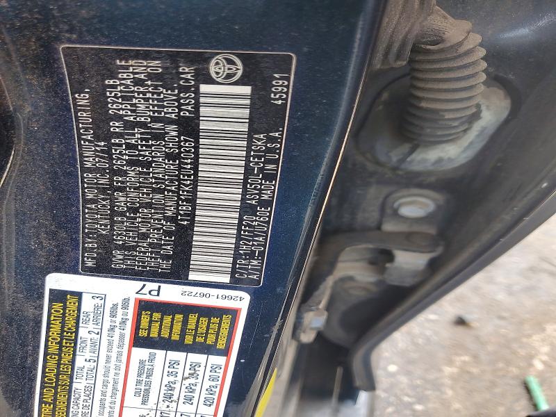 Продажа на аукционе авто 2014 Toyota Camry, vin: 4T1BF1FK4EU440367, номер лота: 66506846