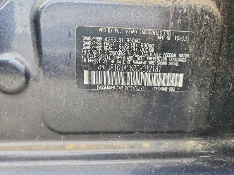 Aukcja sprzedaży 2013 Subaru Impreza, vin: JF1GJAC62DH012181, numer aukcji: 66894066