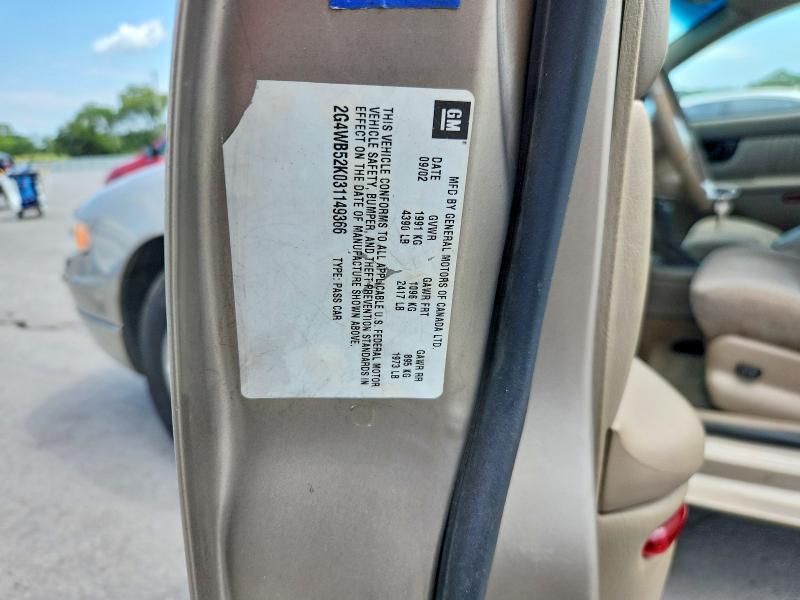 64338496 :رقم المزاد ، 2G4WB52K031149366 vin ، 2003 Buick Regal مزاد بيع