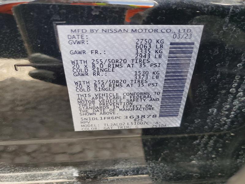 2023 Infiniti Qx60 მანქანა იყიდება აუქციონზე, vin: 5N1DL1FR6PC363878, აუქციონის ნომერი: 64572276