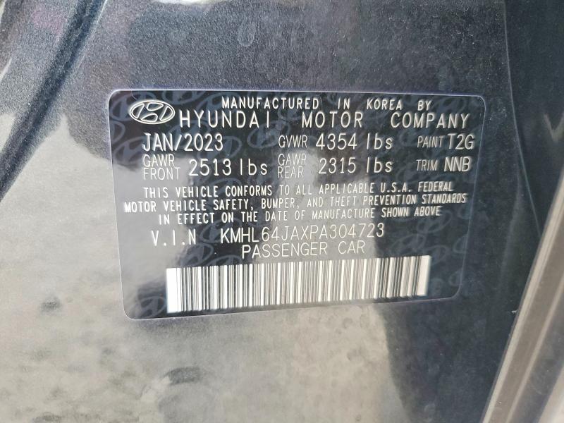63714126 :رقم المزاد ، KMHL64JAXPA304723 vin ، 2023 Hyundai Sonata مزاد بيع