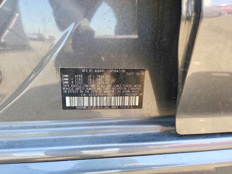 2018 Subaru Impreza მანქანა იყიდება აუქციონზე, vin: 4S3GKAK61J3620372, აუქციონის ნომერი: 63937256