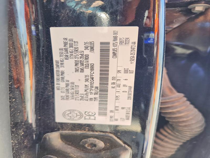 Aukcja sprzedaży 2015 Ford F150, vin: 1FTFW1EG4FFC16993, numer aukcji: 64506596