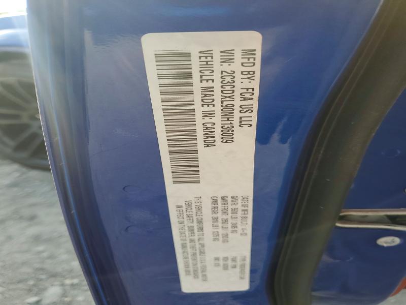 64379156 :رقم المزاد ، 2C3CDXL90NH136009 vin ، 2022 Dodge Charger مزاد بيع