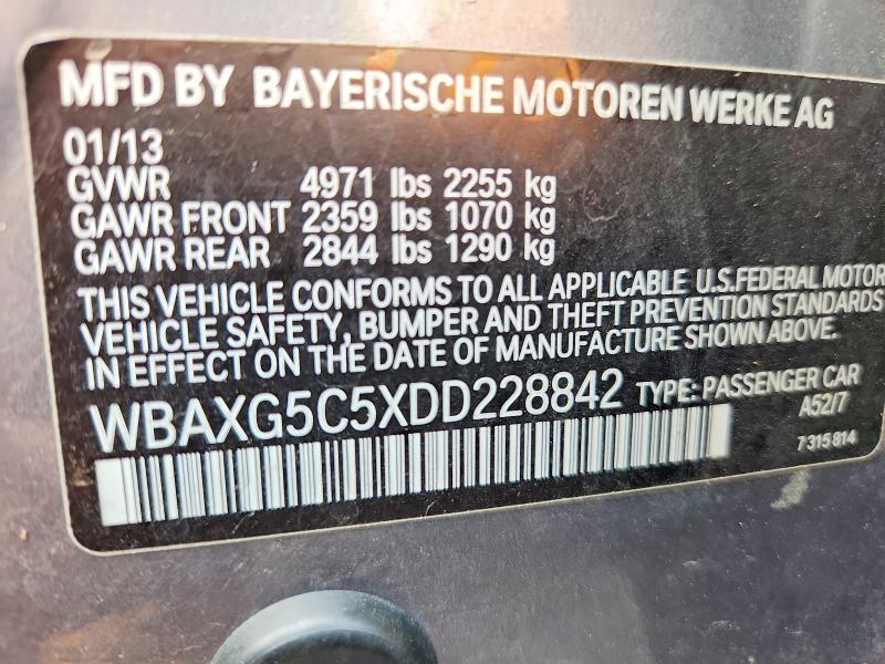 Продаж на аукціоні авто 2013 Bmw 528, vin: WBAXG5C5XDD228842, номер лоту: 66426656