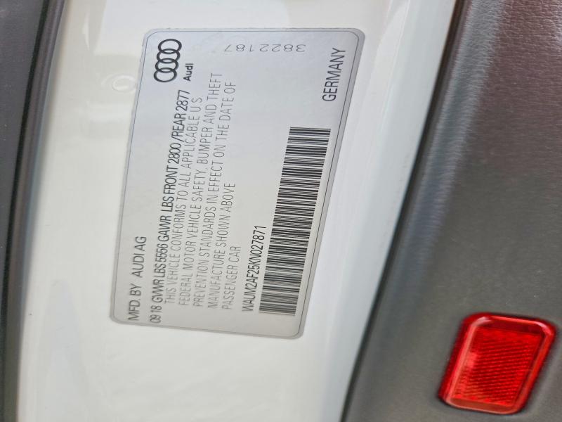 Aukcja sprzedaży 2019 Audi A6, vin: WAUM2AF25KN027871, numer aukcji: 64492466