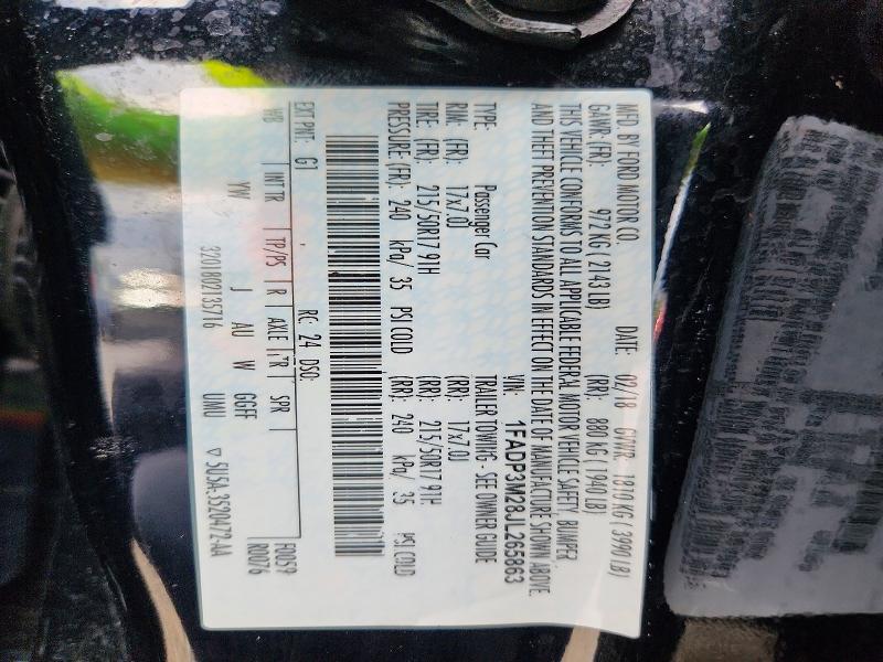 64008376 :رقم المزاد ، 1FADP3M28JL265863 vin ، 2018 Ford Focus مزاد بيع