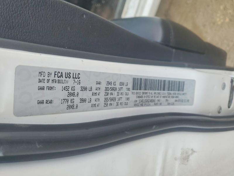 Aukcja sprzedaży 2016 Dodge Durango, vin: 1C4RDJDG0GC485841, numer aukcji: 64678376