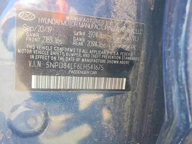 Aukcja sprzedaży 2020 Hyundai Elantra, vin: 5NPD84LF6LH541675, numer aukcji: 63417456