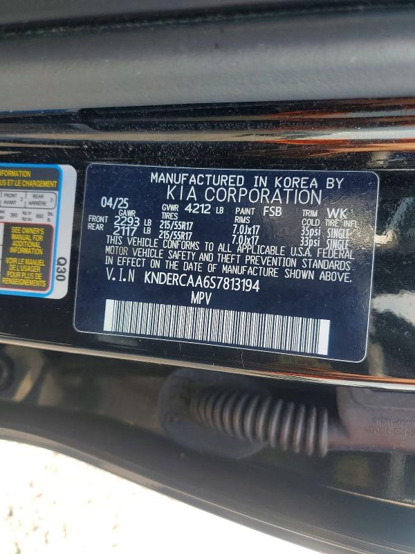 64368586 :رقم المزاد ، KNDERCAA6S7813194 vin ، 2025 Kia Seltos مزاد بيع