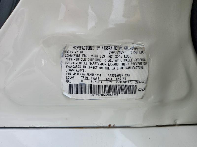 Продажа на аукционе авто 2019 Infiniti Q50, vin: JN1EV7AR7KM555751, номер лота: 63668706