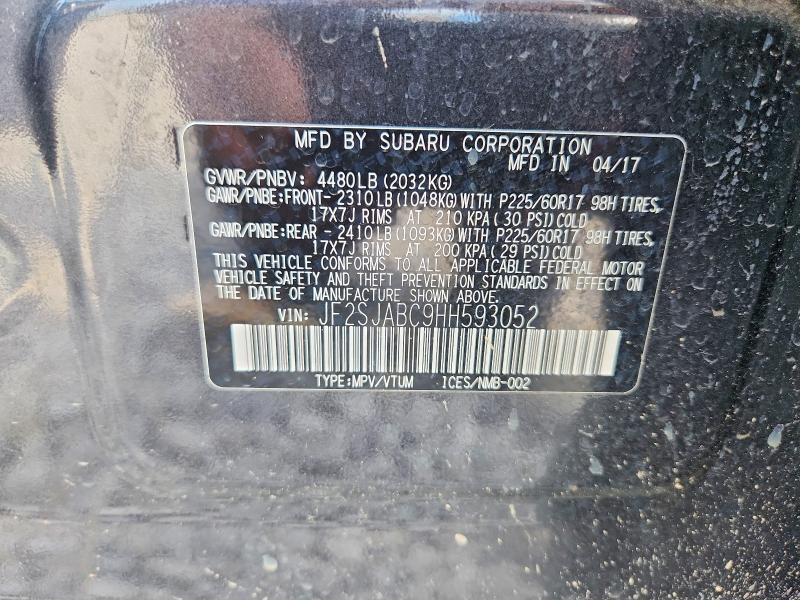 Aukcja sprzedaży 2017 Subaru Forester, vin: JF2SJABC9HH593052, numer aukcji: 64513906