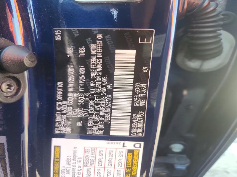 2015 Toyota 4runner მანქანა იყიდება აუქციონზე, vin: JTEBU5JR4F5247908, აუქციონის ნომერი: 66995356