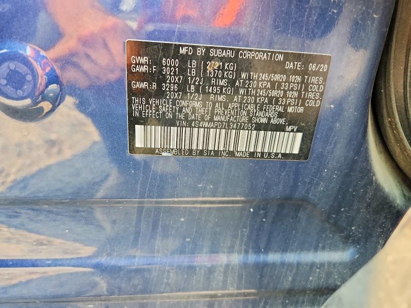 Aukcja sprzedaży 2020 Subaru Ascent, vin: 4S4WMAPD7L3477052, numer aukcji: 64005266