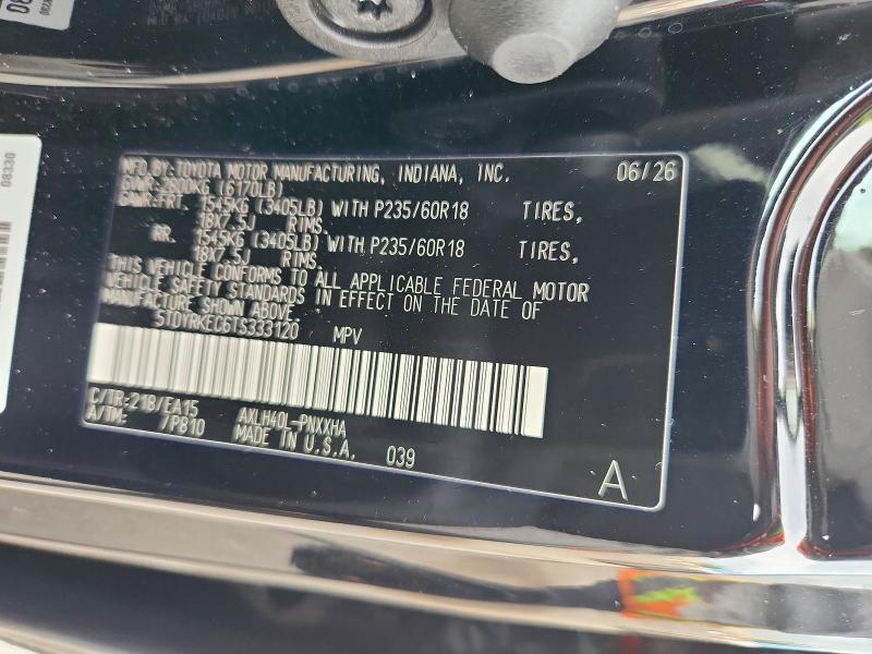 Продаж на аукціоні авто 2026 Toyota Sienna, vin: 5TDYRKEC6TS333120, номер лоту: 66814266