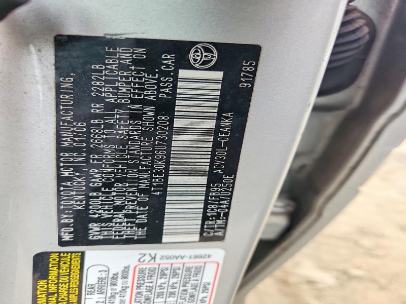 Продажа на аукционе авто 2006 Toyota Camry, vin: 4T1BE30K96U730208, номер лота: 65757056
