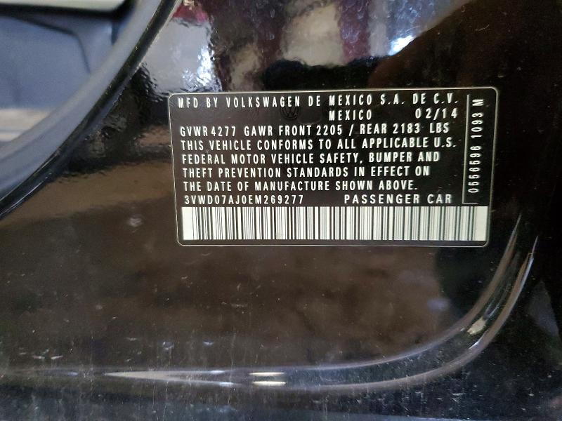 Продаж на аукціоні авто 2014 Volkswagen Jetta, vin: 3VWD07AJ0EM269277, номер лоту: 64060766