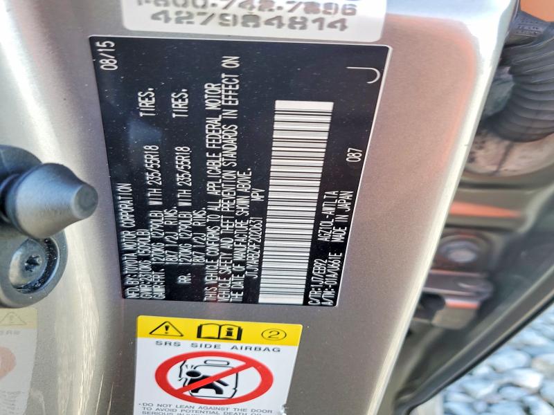 Aukcja sprzedaży 2015 Lexus Nx, vin: JTJYARBZ9F2020631, numer aukcji: 64991866